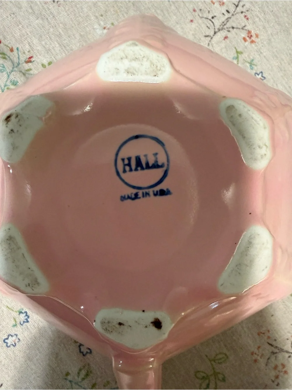 Vintage Hall China Victorian Rose Plume Teapot